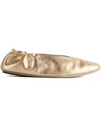 Marsèll - Strascico Elastic-Trim Leather Ballet Flats - Lyst