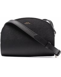 A.P.C. - Demi-lune Leather Shoulder Bag - Lyst