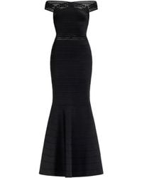 Hervé Léger - Robe Longue Octavia À Épaules Dénudées - Lyst