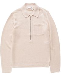 Helmut Lang - Zip Long-Sleeve Polo Sweater - Lyst