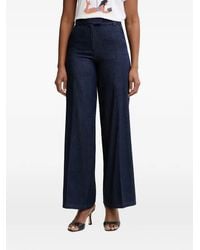 Silvian Heach - Pressed-Crease Wide-Leg Jeans - Lyst