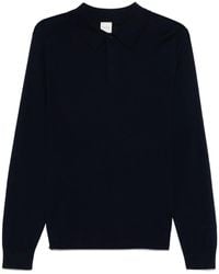 Paul Smith - Poloshirt Van Merinowol Met Lange Mouwen - Lyst