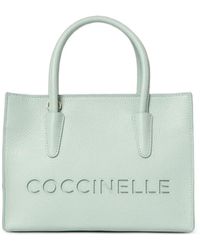 Coccinelle - Myrtha Pebbled Leather Tote Bag - Lyst