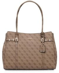 Guess - Leona Logo-Print Monogram Tote Bag - Lyst