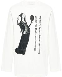 Yohji Yamamoto - Graphic-print Cotton T-shirt - Lyst