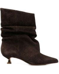 Alma En Pena. - Slouchy Pointed-Toe Ankle Boots - Lyst