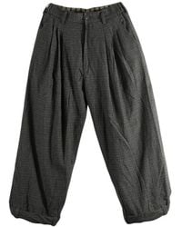Ziggy Chen - Pleated Micro-Check Trousers - Lyst