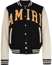 Amiri - Logo-Appliqué Varsity Bomber Jacket - Lyst