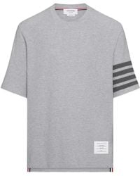 Thom Browne - T-Shirt With 4-Stripe Detail - Lyst