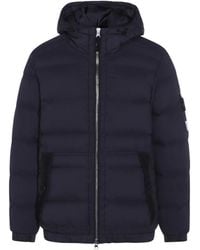 Stone Island - Gewatteerde Jas Met Capuchon - Lyst