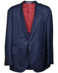 Brunello Cucinelli - Single-Breasted Wool Suit Jacket - Lyst