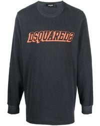DSquared² - Logo-Print Long-Sleeve Sweatshirt - Lyst