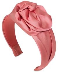 Jennifer Behr - Rosalina Floral-Appliquéd Silk Headband - Lyst