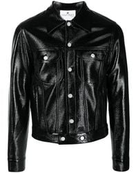 Courreges - Faux-Leather Button-Up Jacket - Lyst