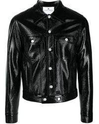 Courreges - Faux-Leather Button-Up Jacket - Lyst