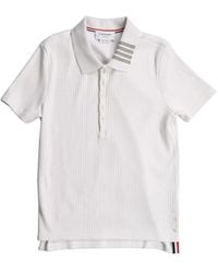 Thom Browne - 4-bar Stripe Cotton Polo Shirt - Lyst