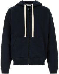 Jil Sander - Zip-Up Drawstring Hoodie - Lyst