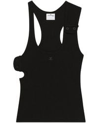 Courreges - Fitted Ribbed Tank Top - Lyst