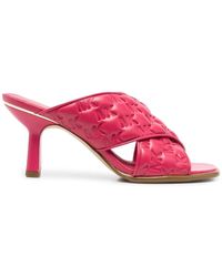 MICHAEL Michael Kors - 90Mm Interwoven Leather Sandals - Lyst