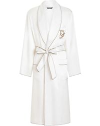 Dolce & Gabbana - Embroidered-Logo Robe - Lyst