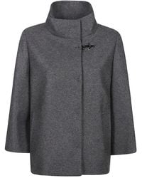 Fay - Jack Met Hoge Hals En Houtje-Touwtje Sluiting - Lyst