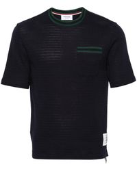 Thom Browne - T-Shirt mit RWB-Streifen - Lyst