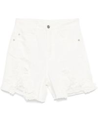 Ermanno Scervino - Floral Lace Appliqué Shorts - Lyst