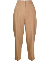 Max Mara - Cropped Tapered Wool-blend Trousers - Lyst
