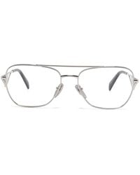 Prada - Bril Met Logo - Lyst