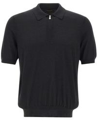 Gran Sasso - Zip-Collar Short-Sleeve Polo Shirt - Lyst