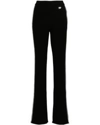 Off-White c/o Virgil Abloh - Side-Stripe Ribbed Flared Trousers - Lyst
