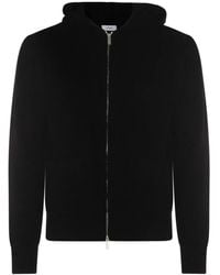 Lardini - Ribbed Zip-Up Knitted Hoodie - Lyst