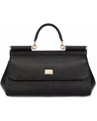 Dolce & Gabbana - Medium Sicily Leather Top-Handle Bag - Lyst