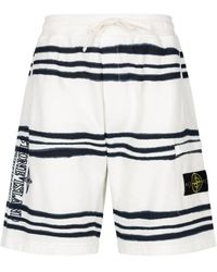 Supreme - X Stone Island Warp Striped Shorts - Lyst