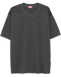 DIESEL - Stitch Cotton T-Shirt - Lyst