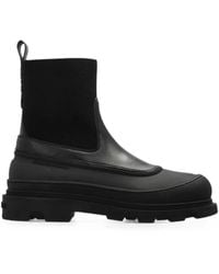 Moncler - Vera Edge Leather Ankle Boots - Lyst