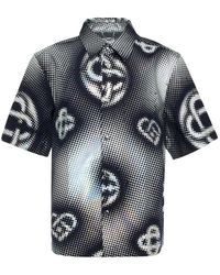 CASABLANCA - Pearlescent Monogram Denim Shirt - Lyst