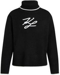 KARL LAGERFELD - Soutache Turtleneck Sweater - Lyst