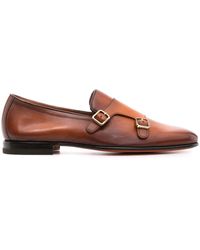 Santoni - Dolorous Almond-toe Monk Shoes - Lyst