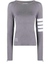Thom Browne - 4-Bar Compression Long-Sleeve Top - Lyst