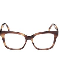 Max Mara - Tortoiseshell Square-Frame Glasses - Lyst