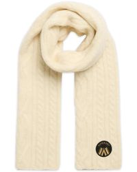 Superdry - Cable-Knit Logo-Patch Scarf - Lyst