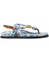 Versace - Underwater Barocco La Medusa Sandals - Lyst