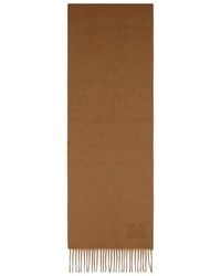 Max Mara - Embroidered-Monogram Fringe Scarf - Lyst