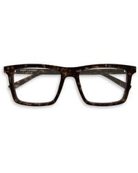 Saint Laurent - Sl 906 Tortoiseshell-Effect Rectangle-Frame Glasses - Lyst