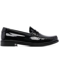 Saint Laurent - High-shine Leather Loafers - Lyst