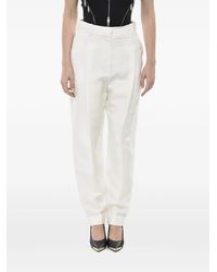 McQueen - Pantalon Plissé À Ourlet Retroussé - Lyst