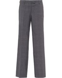 Miu Miu - Prince Of Wales Check Straight Leg Trousers - Lyst