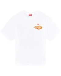 DIESEL - T-Shirt A Maniche Corte Con Stampa Grafica - Lyst