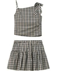 B+ AB - Check-Pattern Tiered Jumpsuit - Lyst